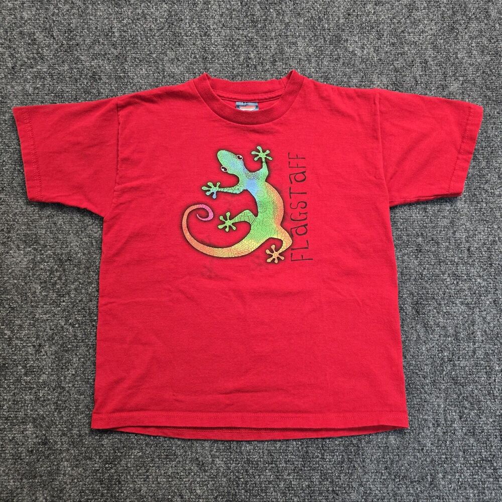 Vintage Flagstaff Lizard T-Shirt Prairie Mountain CottonMade in USA Size 10/12